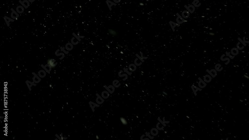 Realistic Snow Falling on a Dark Background. Blurry Snow