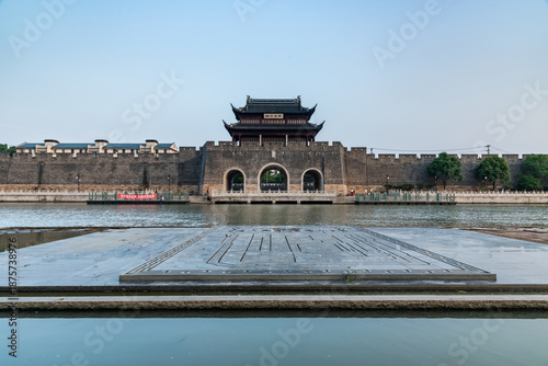 Canvas Print Pingmen Gate and Ancient City Wall, Suzhou China