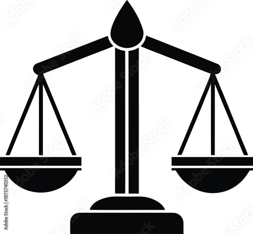 Architectural scale silhouette vector art illustration and minimal black and white design