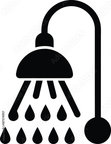 Emergency Shower silhouette vector art Illustration