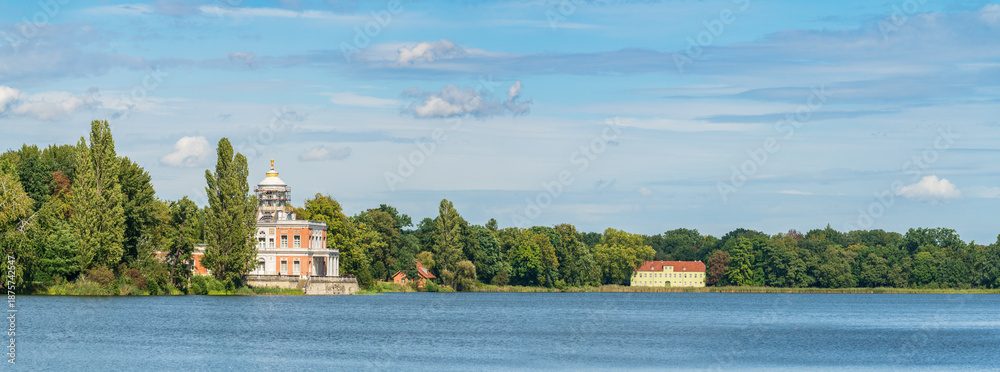 Obraz premium The Marmorpalais or Marble Palace on the shores of the Heiliger See lake in Potsdam. Germany