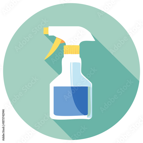 Modern Cleaning Spray Bottle Disinfectant Solution Flat Design Icon