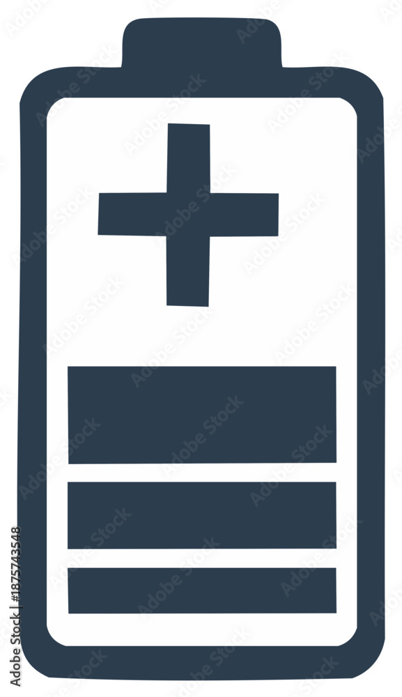 Obraz premium Charged Battery Power Indicator Low Energy Level Symbol Sign Icon Graphic