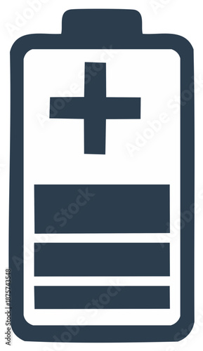 Charged Battery Power Indicator Low Energy Level Symbol Sign Icon Graphic