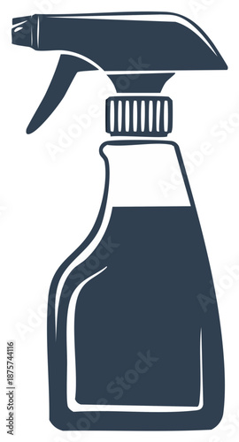 Vector illustration of a spray bottle cleaning agent for sanitation
