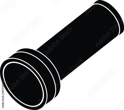 PVC pipe silhouette vector art illustration and minimal black and white design