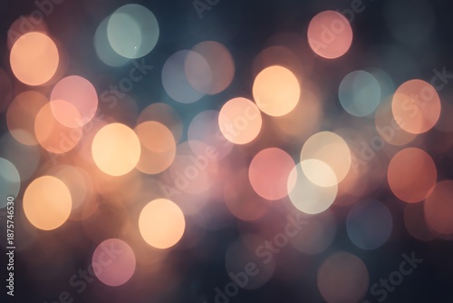 Warm and cool bokeh lights background with romantic night atmosphere and soft blur