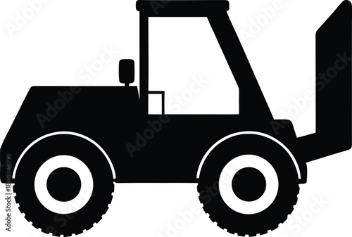 Telehandler silhouette vector art Illustration