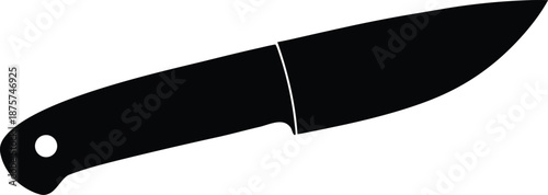 Utility knife silhouette vector art illustration and minimal black and white design