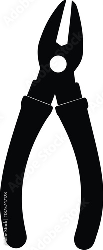 Wire cutter silhouette vector art illustration and minimal black and white design