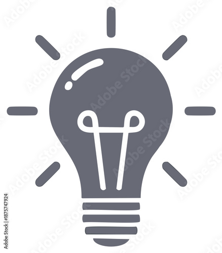 Stylized Lightbulb Illustrating Idea Generation and Conceptual Innovation