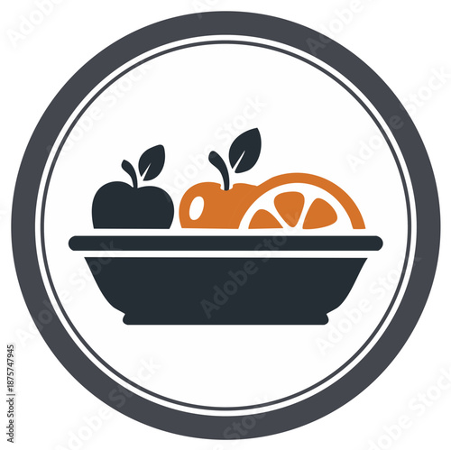 Healthy Fruit Bowl Icon