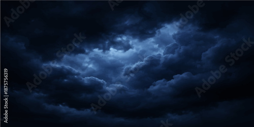 Dramatic dark storm clouds time lapse across a moody blue sky as a summer rain weather front creates a powerful landscape atmosphere