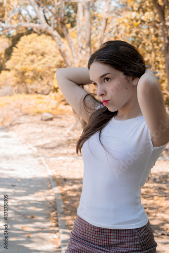 young woman in the park