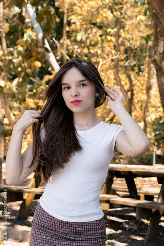young woman in the park