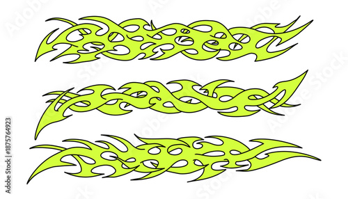 Green tribal line pattern for sleeve or border, green tribal tattoo design, 