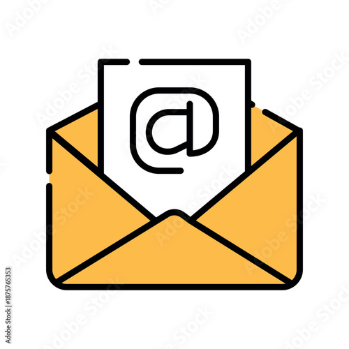 email color line icon.