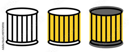 Oil filter icon set. Vector icons  isolated on white background.