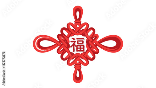Chinese character for good fortune and prosperity symbol.