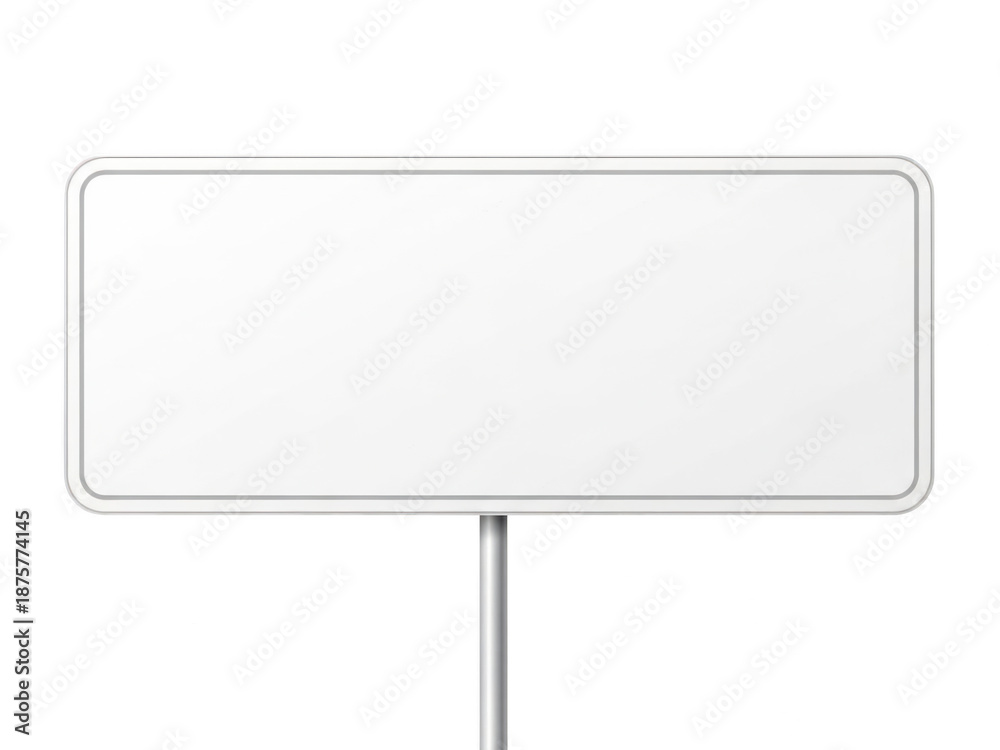 Obraz premium Blank signboard isolated on transparent background
