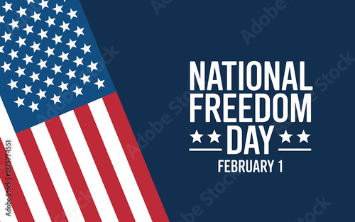 National Freedom Day celebration with American flag design