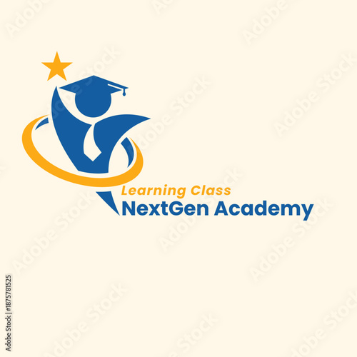 Modern Education Academy Growth Logo Vector Template, Next Generation Learning Graduation Symbol Logo, Online Course Training Institute Branding EPS, Knowledge Development Creative Student Logo Design