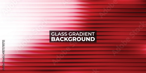 Abstract Red and White Motion Blur Background with Horizontal Glass Gradient Lines