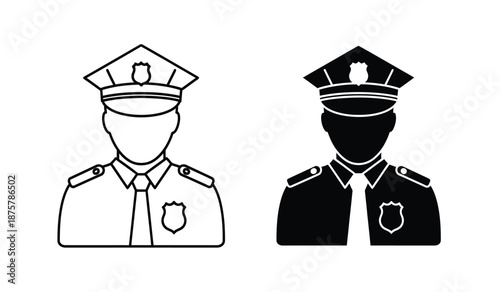 Two police officers in uniform with face masks