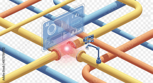 Ai-driven industrial pipeline with advanced monitoring and robotic arm technology