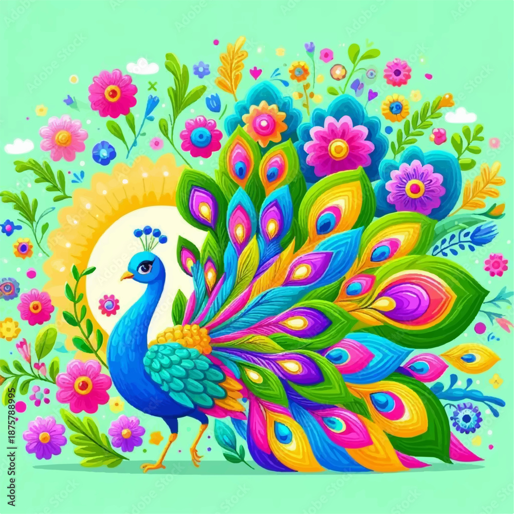 Fototapeta premium peacock in the garden