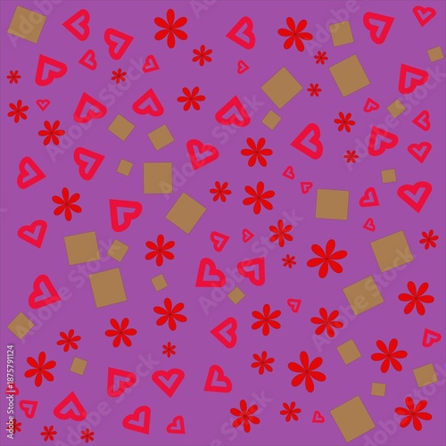 seamless pattern with hearts