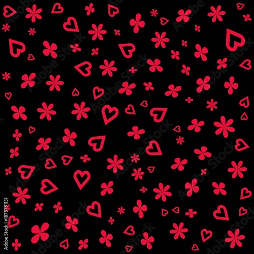 seamless background with hearts
