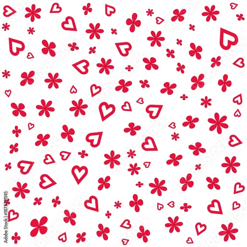 red hearts background
