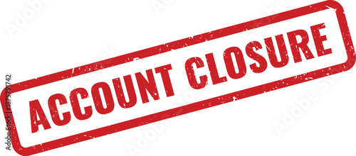 Photography Red Account Closure Stamp for Business and Banking