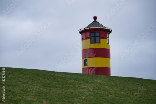 red yellow lighthouse, germany