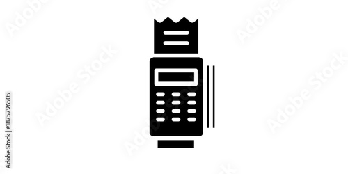 Modern payment terminal with card reader and keypad