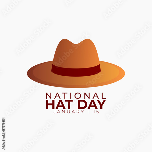 Vector graphic of National Hat Day for National Hat Day celebration.