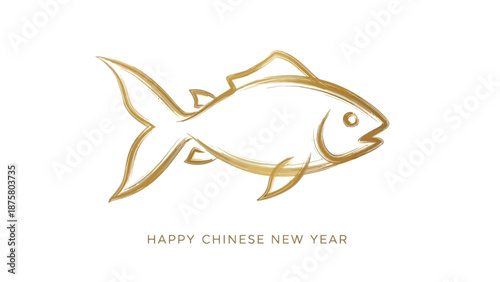 Golden fish illustration for Chinese New Year celebration