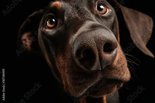 Close-Up of Dogâ€™s Face with Expressive Eyes