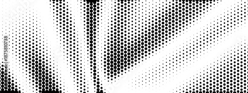 Fade hexagon pattern and halftone overlay corner with trail gradient dot. Honeycomb pixel oscillation and fade structure horizontal with graphic shape hexagon. Cell fade subtle and gradation.
