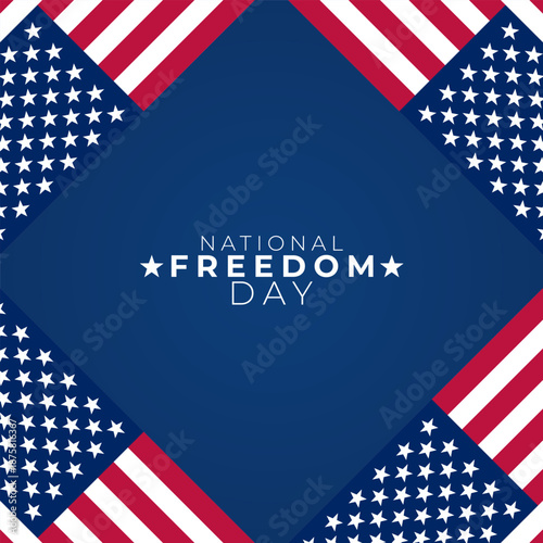 Vector graphic of National Freedom Day for National Freedom Day celebration.