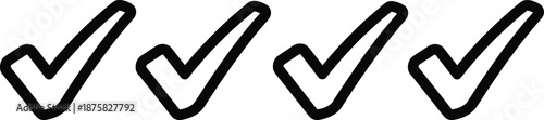 Black checkmark on white background check marks tick ticks symbols