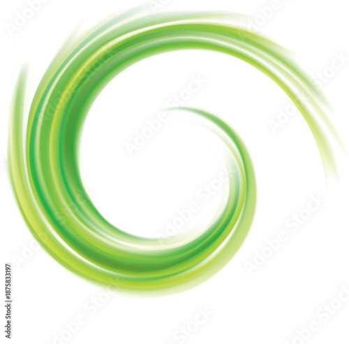 Glossy smooth shiny creative mix wavy eddy bio jade aqua radial curvy fond with space for text in white center of funnel. Gel fluid cream surface vivid malachite mint color