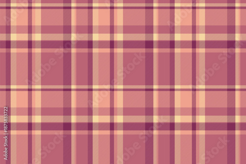 Outside background seamless plaid, creation pattern fabric tartan. Customized check texture vector textile in red and pink colors.
