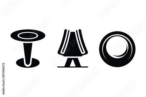 Modern furniture and interior design decor silhouettes