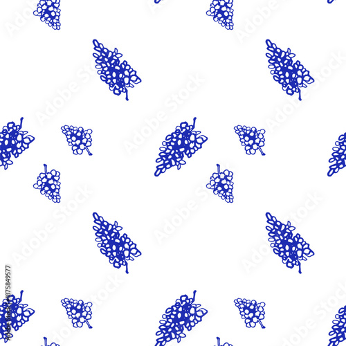 Seamless grape cluster pattern for winery branding and vineyard decor