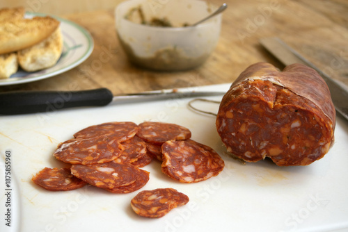 artisanal spicy salami slices for affordable gourmet home dining