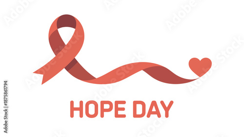 Celebrate hope day with a ribbon of support Vector