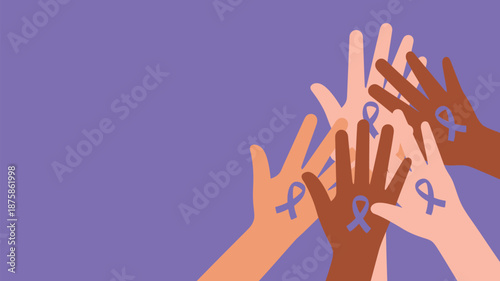 Hands united in support Vector