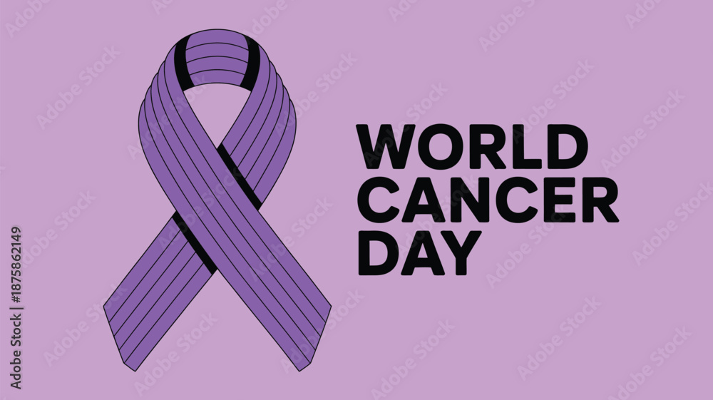 Fototapeta premium Celebrate world cancer day Vector